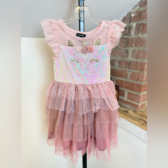 Zunie Girls Unicorn Sequin Tutu Dress BNWT - Picture 1 of 3